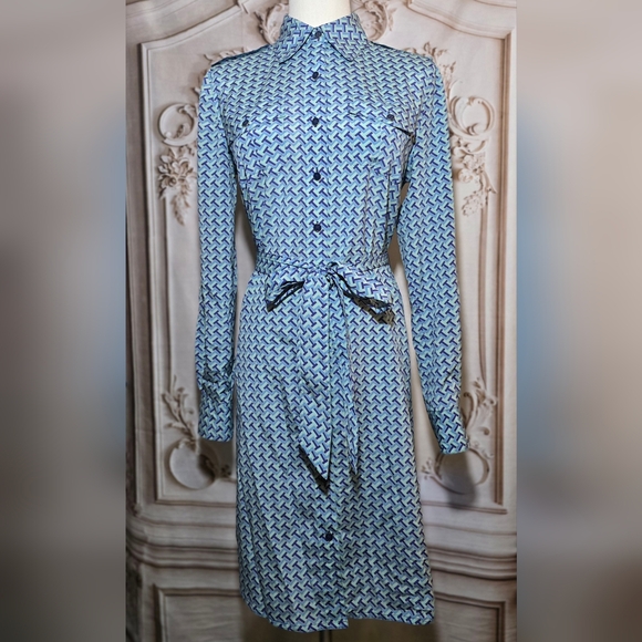 Tory Burch Silk Belted Shirt Dress | Size 2 - Picture 2 of 10